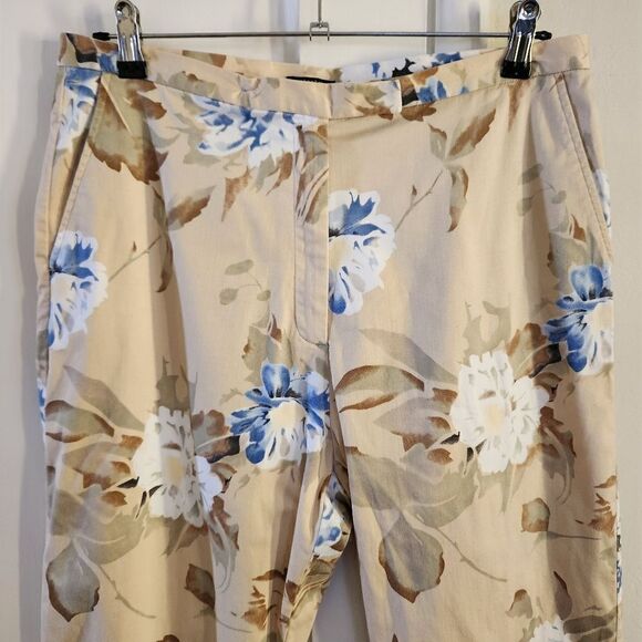 Izod Stretch Womens Floral Tropical Cropped Pants Size 14/16 - Picture 3 of 7